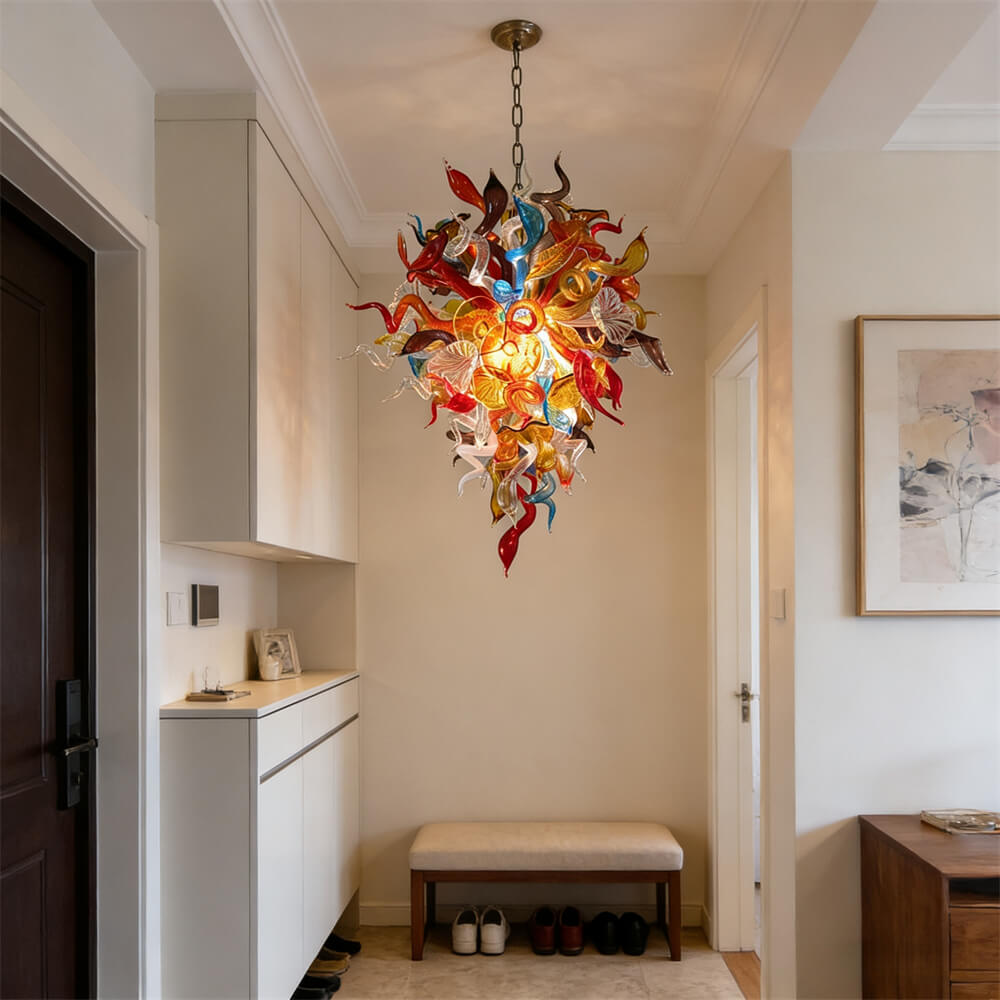 Wedding decoration lighting modern style art glass flower chandelier