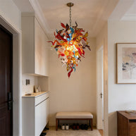 Wedding decoration lighting modern style art glass flower chandelier