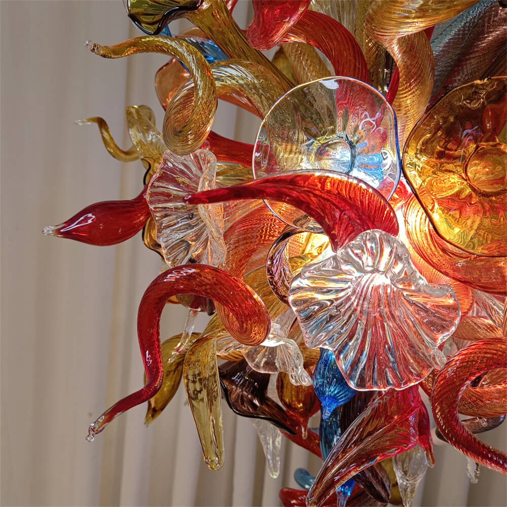 Wedding decoration lighting modern style art glass flower chandelier