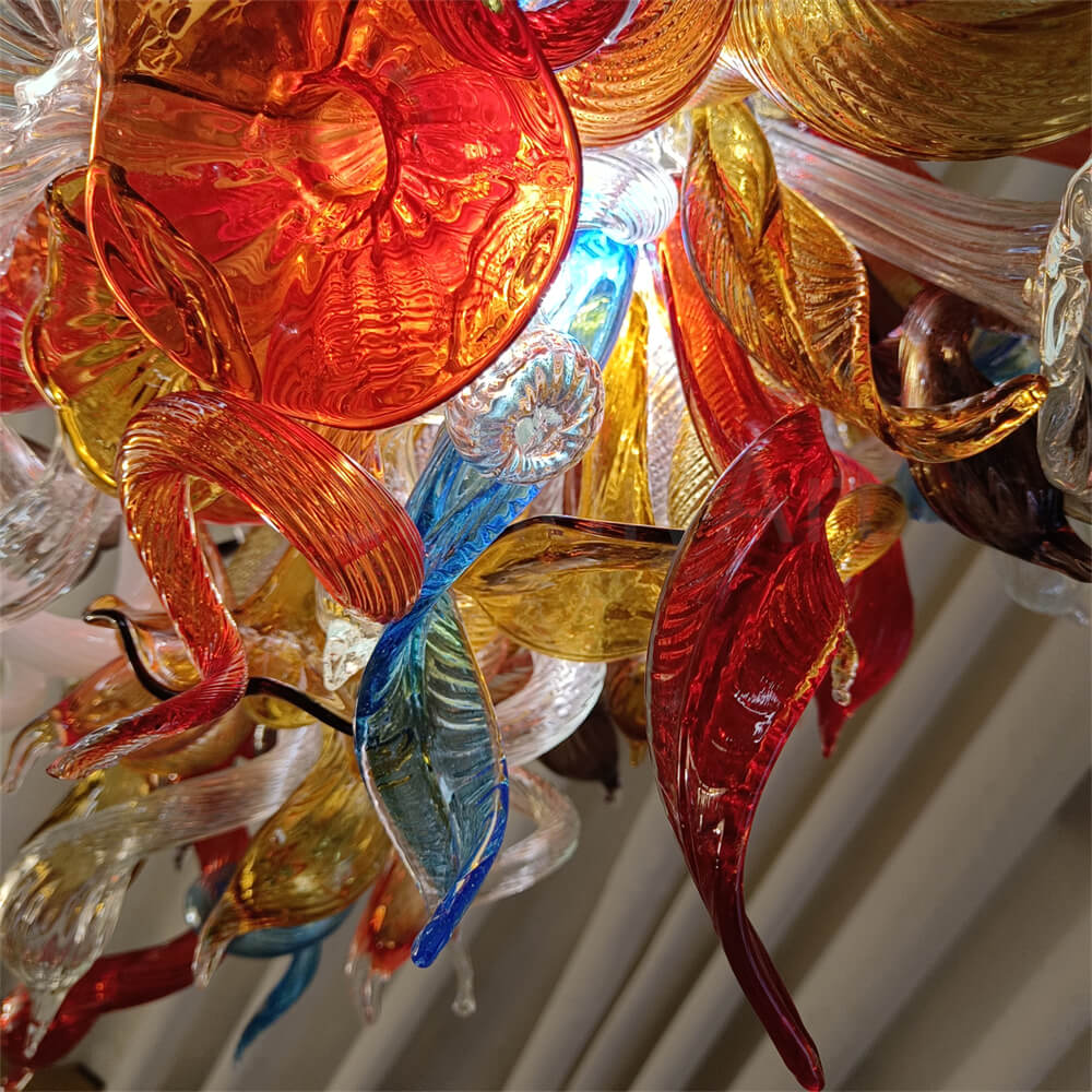 Wedding decoration lighting modern style art glass flower chandelier