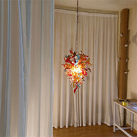 Wedding decoration lighting modern style art glass flower chandelier