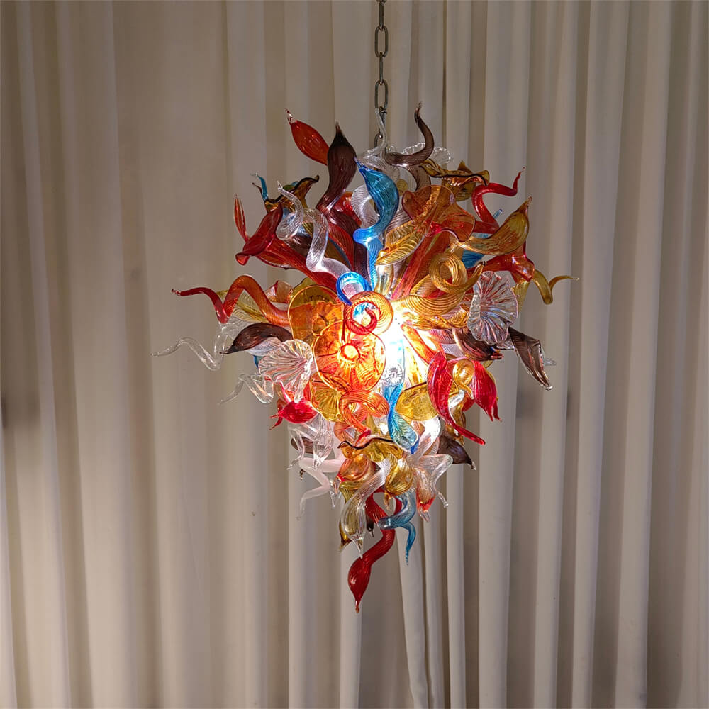 Wedding decoration lighting modern style art glass flower chandelier