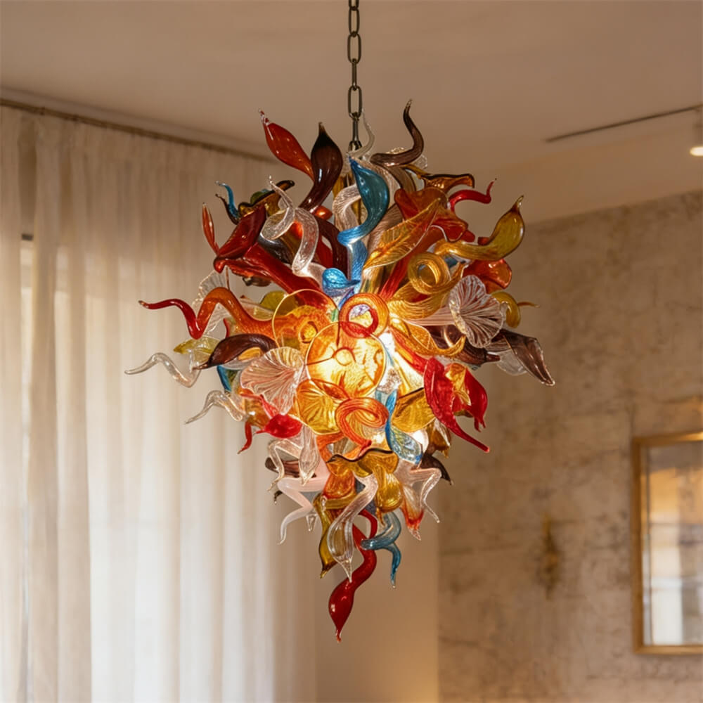 Wedding decoration lighting modern style art glass flower chandelier