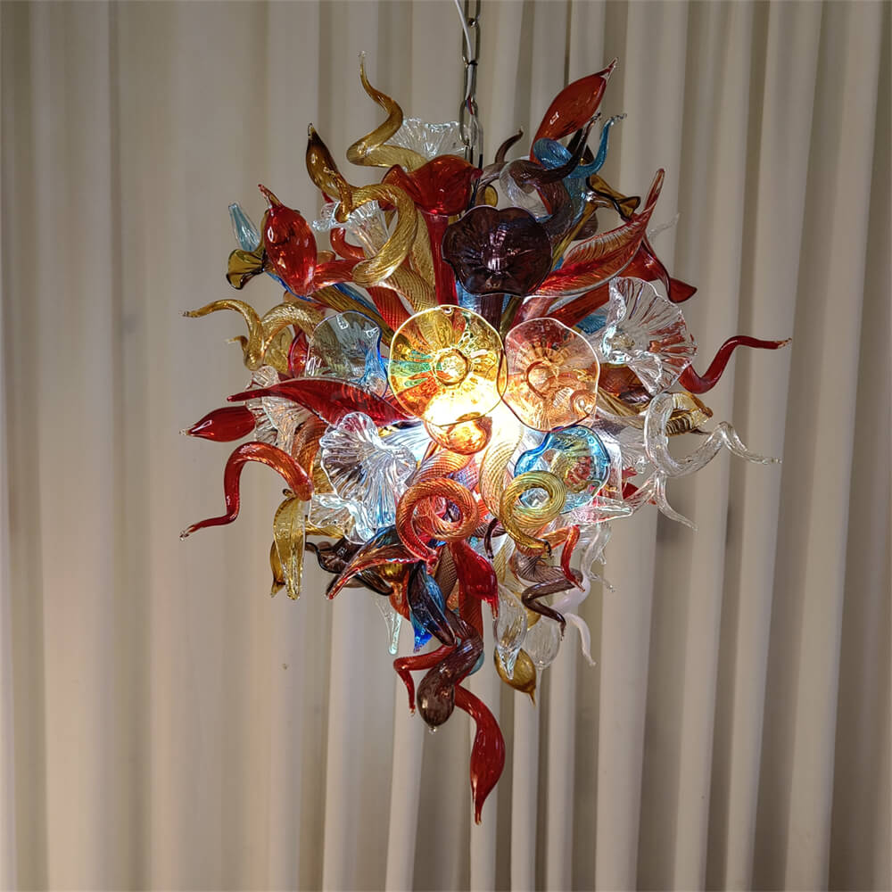 Wedding decoration lighting modern style art glass flower chandelier