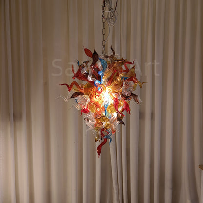 Wedding decoration lighting modern style art glass flower chandelier