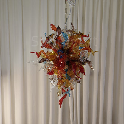 Wedding decoration lighting modern style art glass flower chandelier