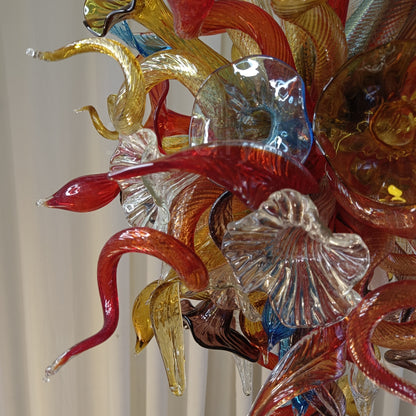 Wedding decoration lighting modern style art glass flower chandelier