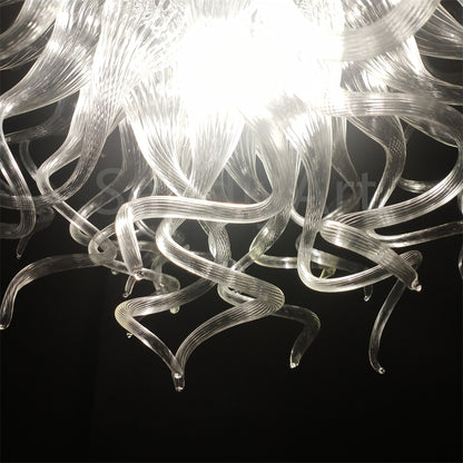 Modern design clear color handblown glass chandelier art home hotel decoration