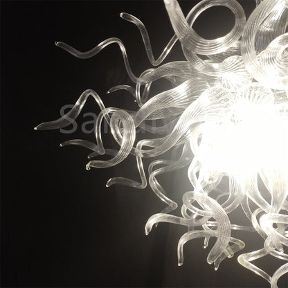 Modern design clear color handblown glass chandelier art home hotel decoration