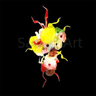 hand made blown glass flower chandelier