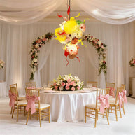 hand made blown glass flower chandelier