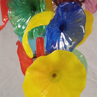 Wedding decoration hand made custom glass hanging floral chandelier