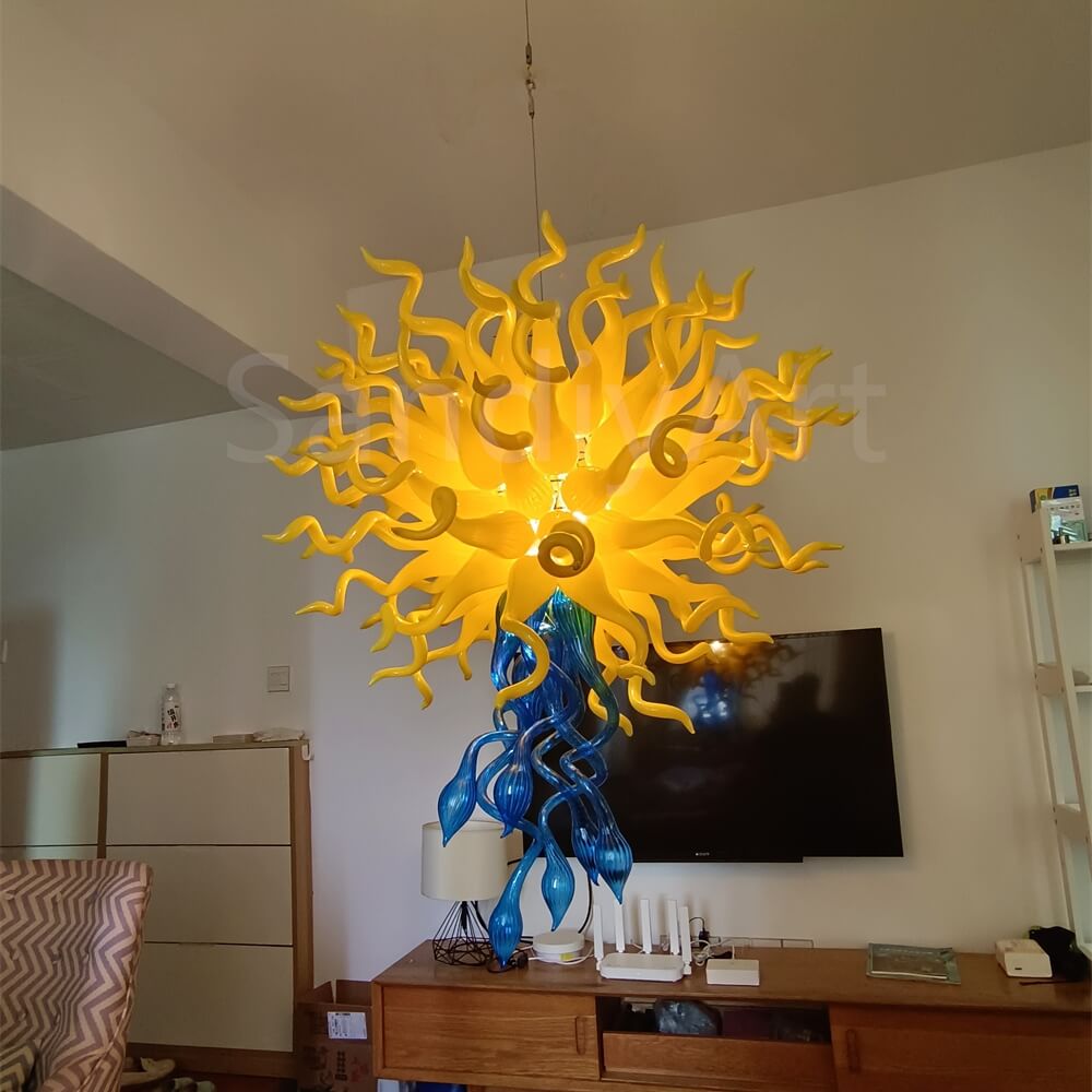 mouthblown glass chandelier