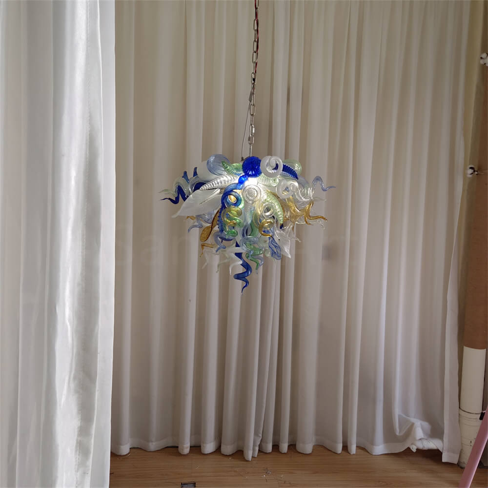 Hand made DIY blown glass lighting for bedroom