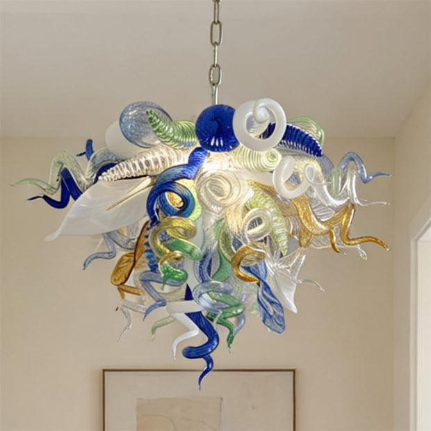 Hand made DIY blown glass lighting for bedroom