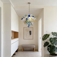 Hand made DIY blown glass lighting for bedroom