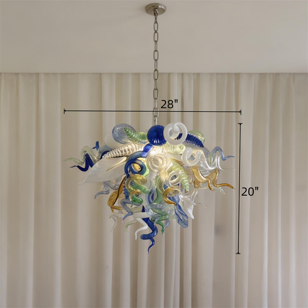 Hand made DIY blown glass lighting for bedroom
