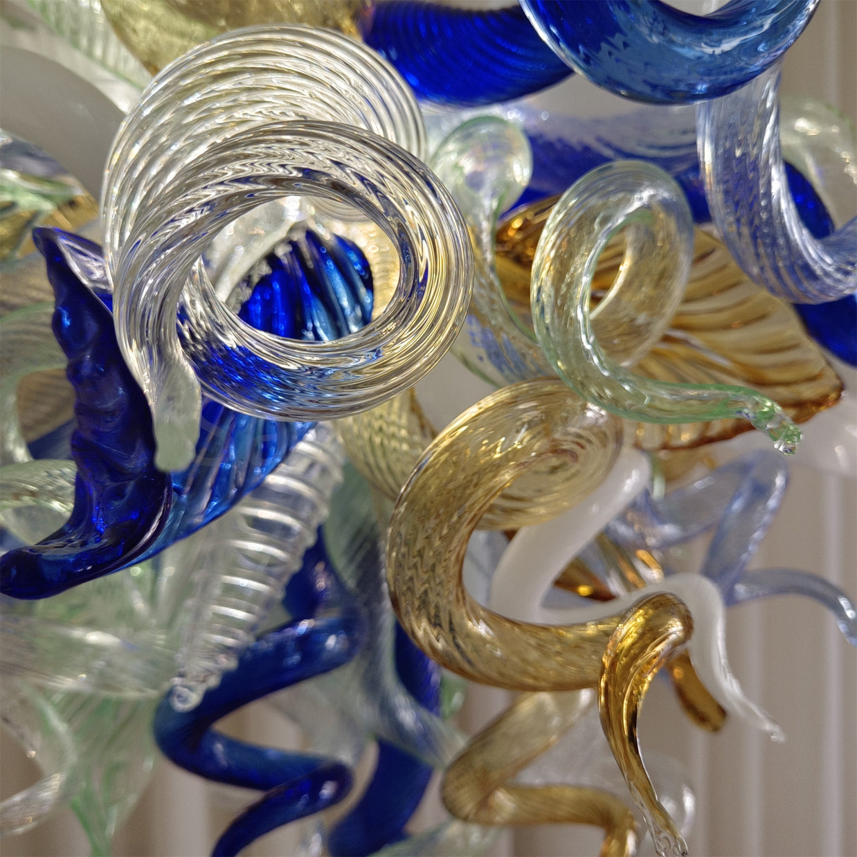 Hand made DIY blown glass lighting for bedroom