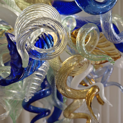 Hand made DIY blown glass lighting for bedroom