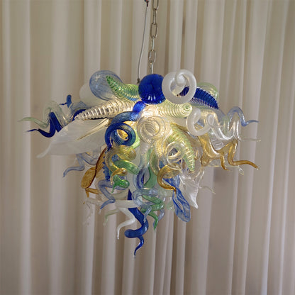 Hand made DIY blown glass lighting for bedroom
