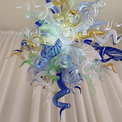 Hand made DIY blown glass lighting for bedroom