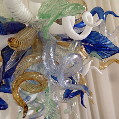 Hand made DIY blown glass lighting for bedroom