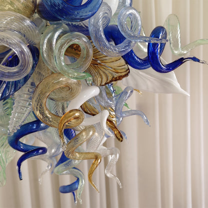 Hand made DIY blown glass lighting for bedroom