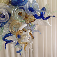 Hand made DIY blown glass lighting for bedroom