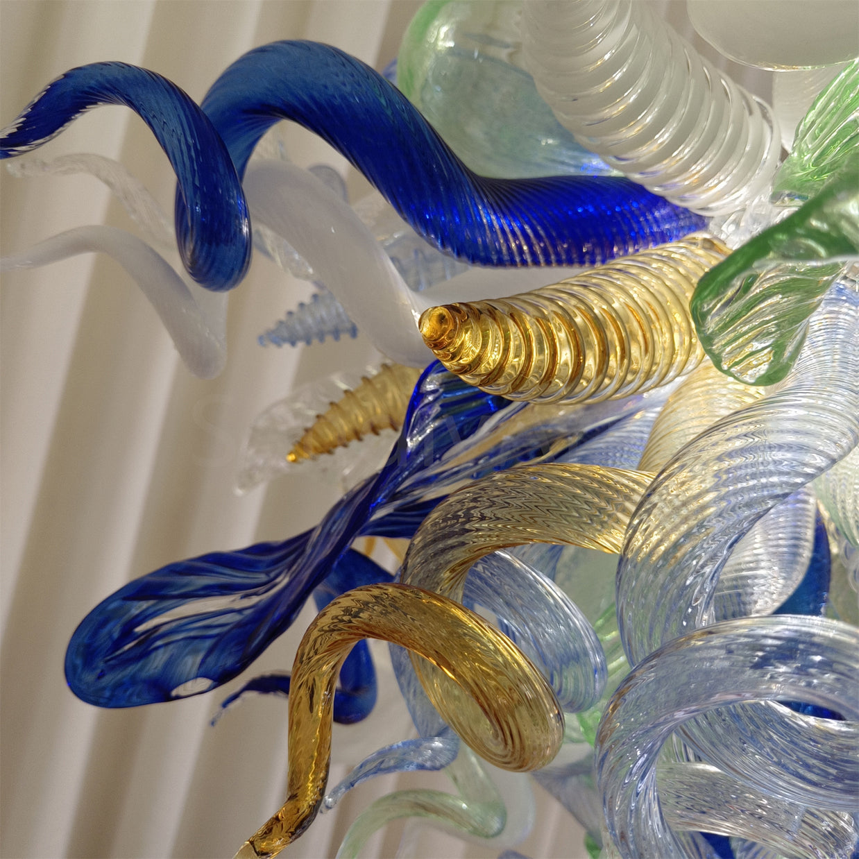 Hand made DIY blown glass lighting for bedroom