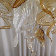 Luxury style glass chandelier gold mix clear color custom design