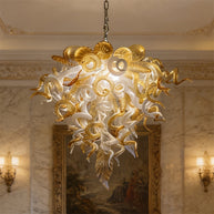 Luxury style glass chandelier gold mix clear color custom design