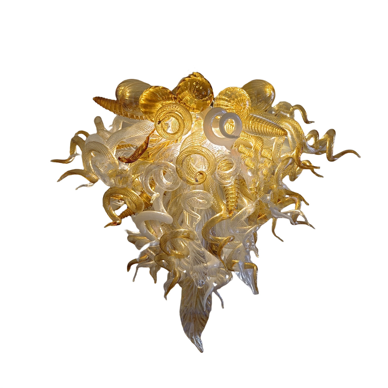 Luxury style glass chandelier gold mix clear color custom design