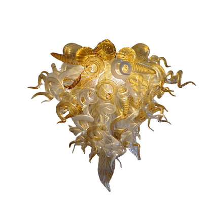 Luxury style glass chandelier gold mix clear color custom design