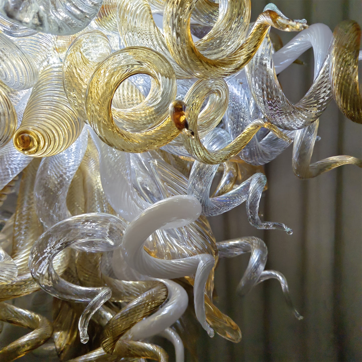 Luxury style glass chandelier gold mix clear color custom design
