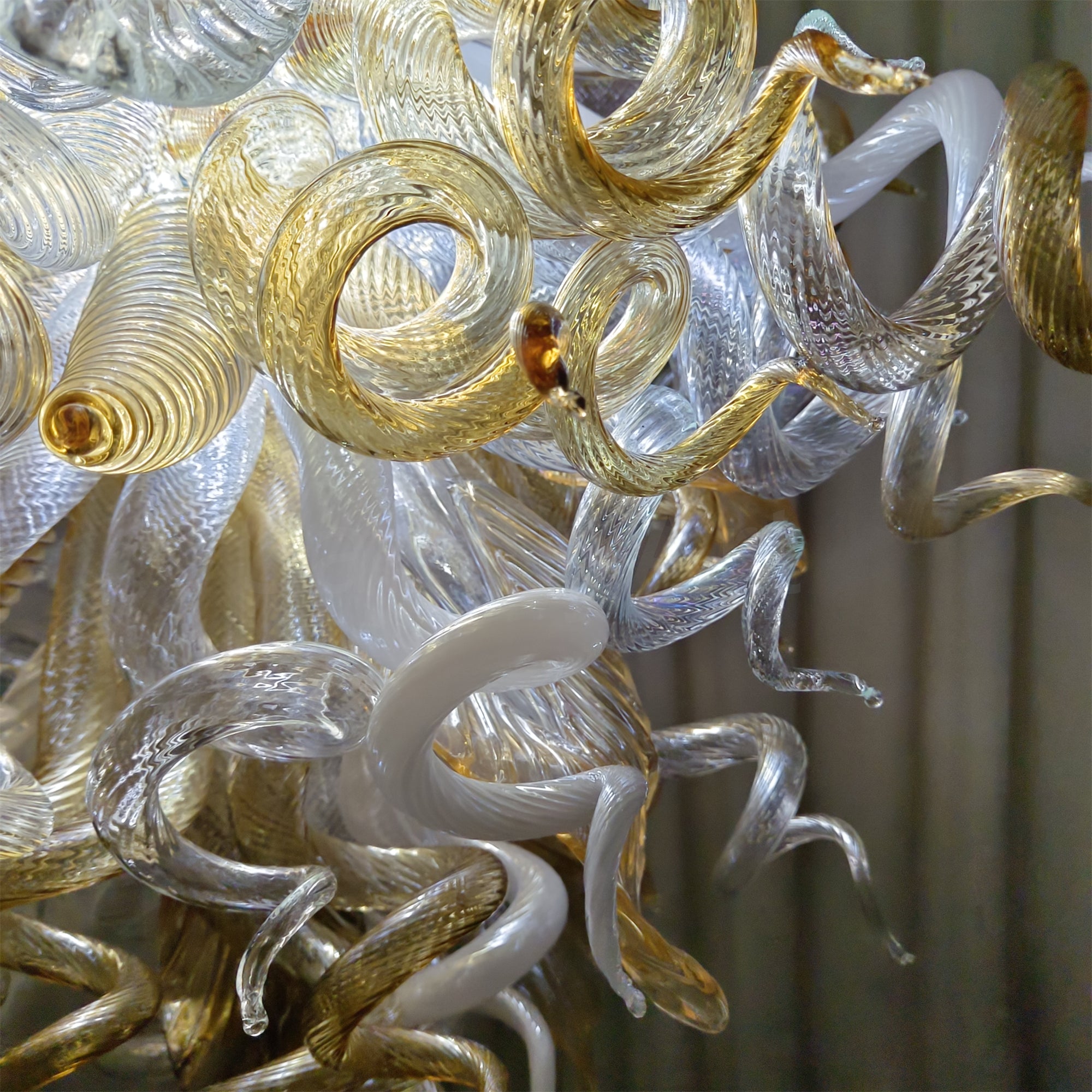 Luxury style glass chandelier gold mix clear color custom design