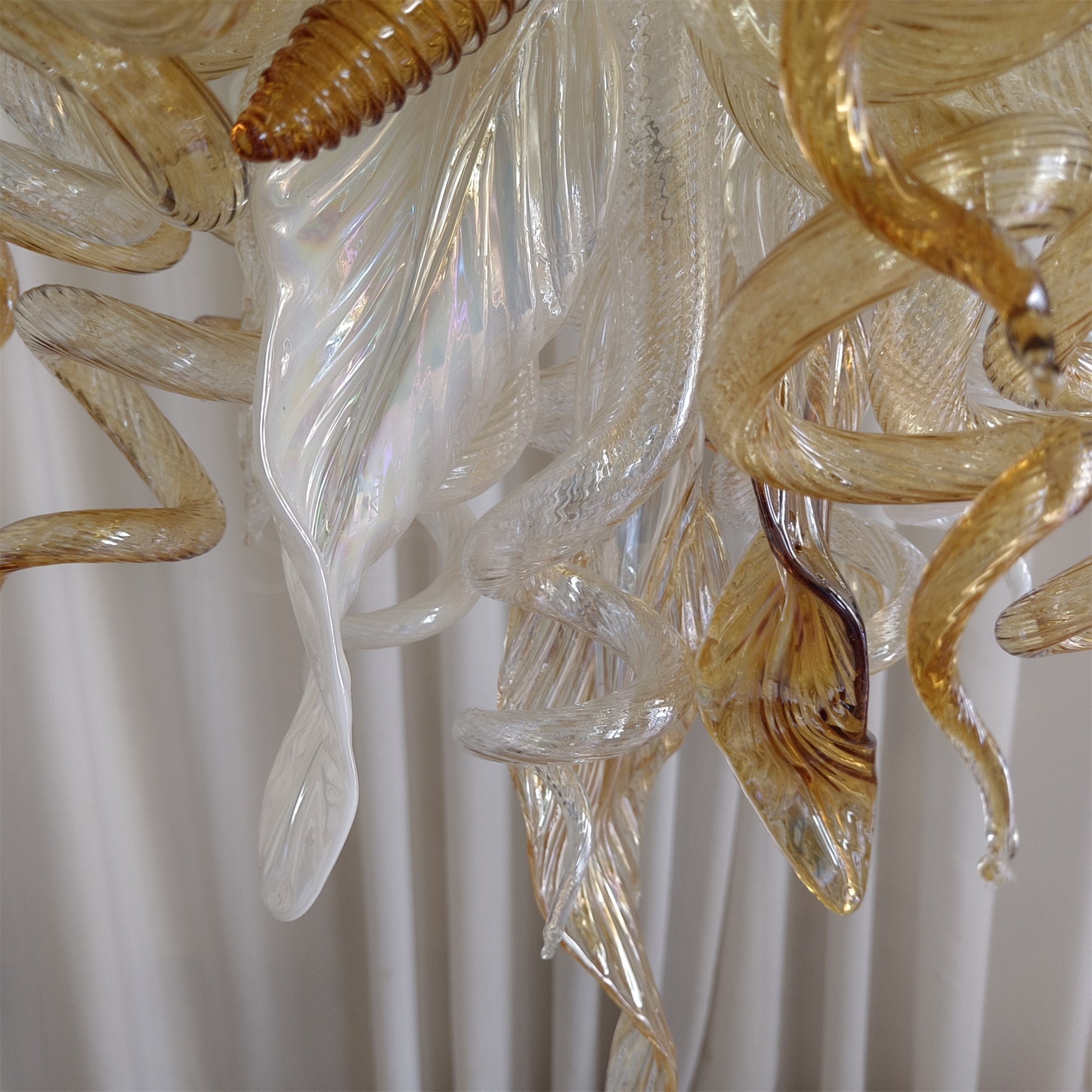 Luxury style glass chandelier gold mix clear color custom design