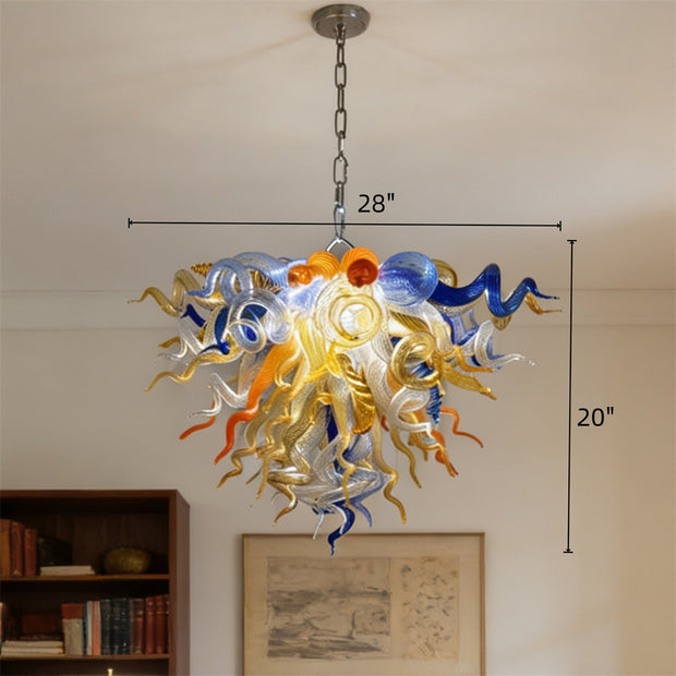 Honey amber color blown glass home lighting decoration