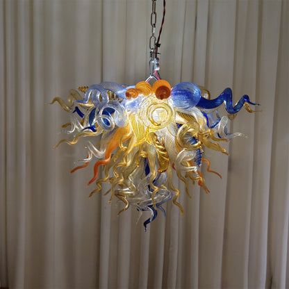 Honey amber color blown glass home lighting decoration