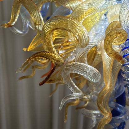 Honey amber color blown glass home lighting decoration