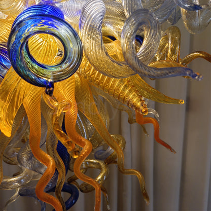 Honey amber color blown glass home lighting decoration