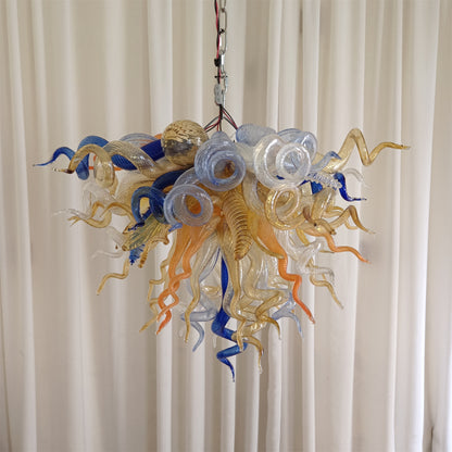 Honey amber color blown glass home lighting decoration