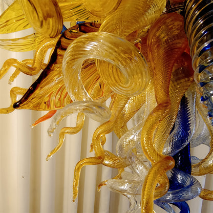 Honey amber color blown glass home lighting decoration