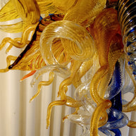 Honey amber color blown glass home lighting decoration