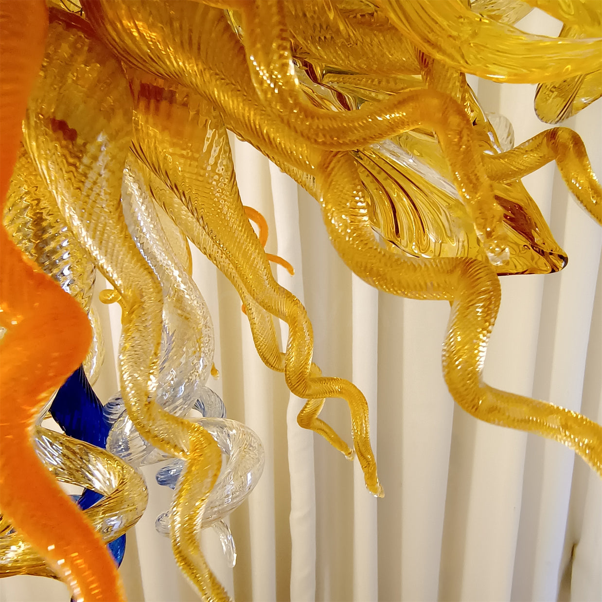 Honey amber color blown glass home lighting decoration