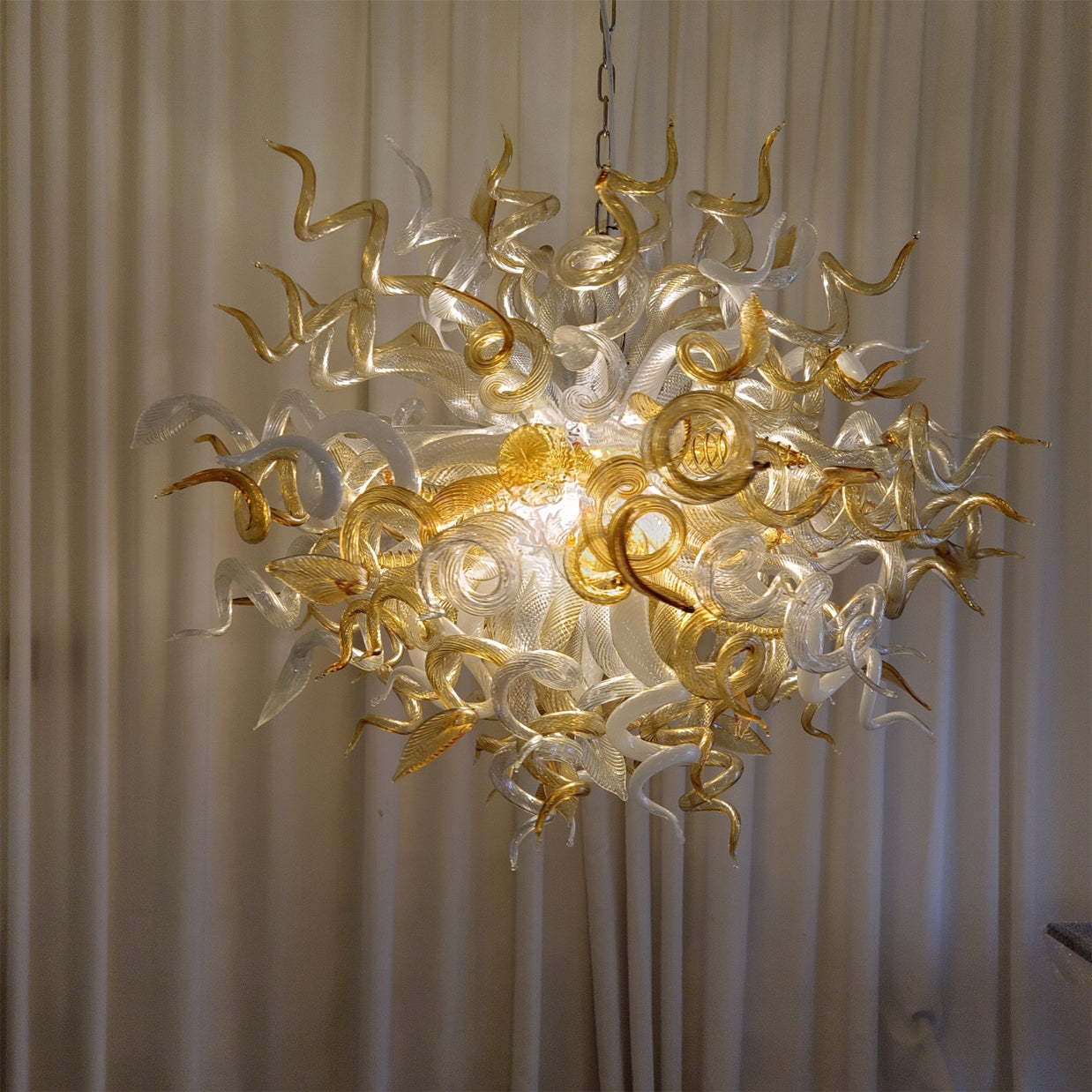 Amer color luxury style Blown glass chandelier for dining room