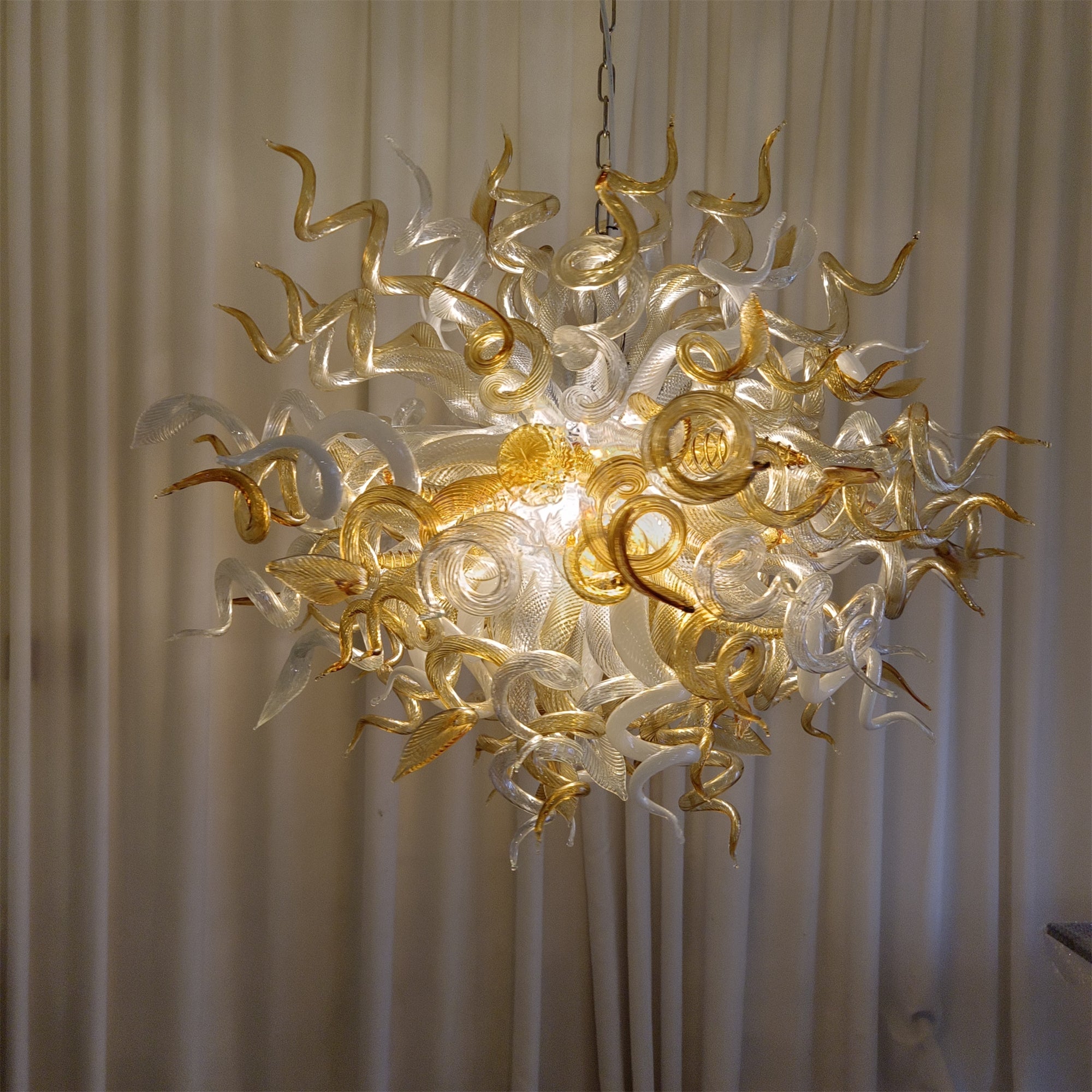 Amer color luxury style Blown glass chandelier for dining room