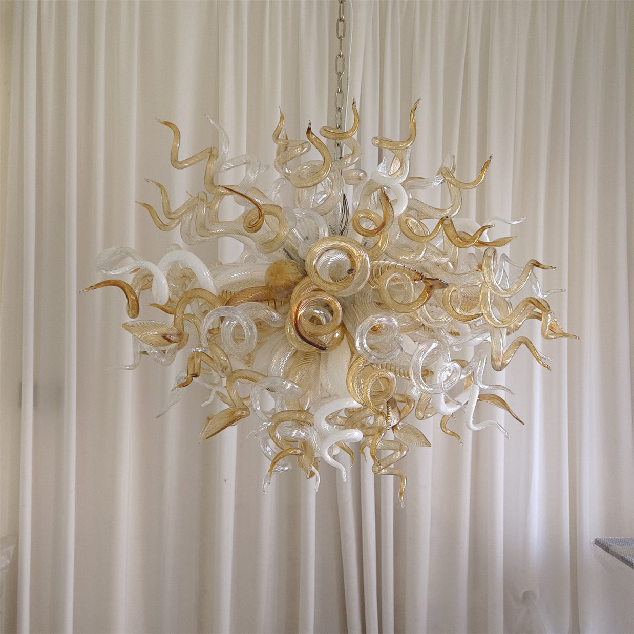 Amer color luxury style Blown glass chandelier for dining room