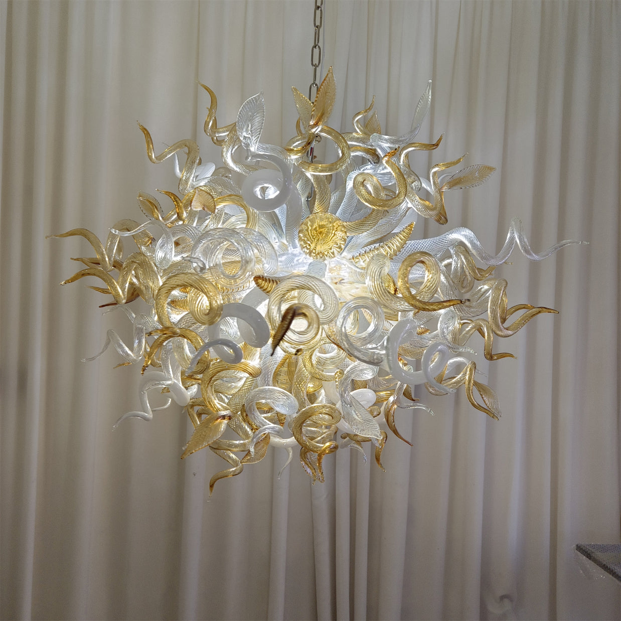 Amer color luxury style Blown glass chandelier for dining room
