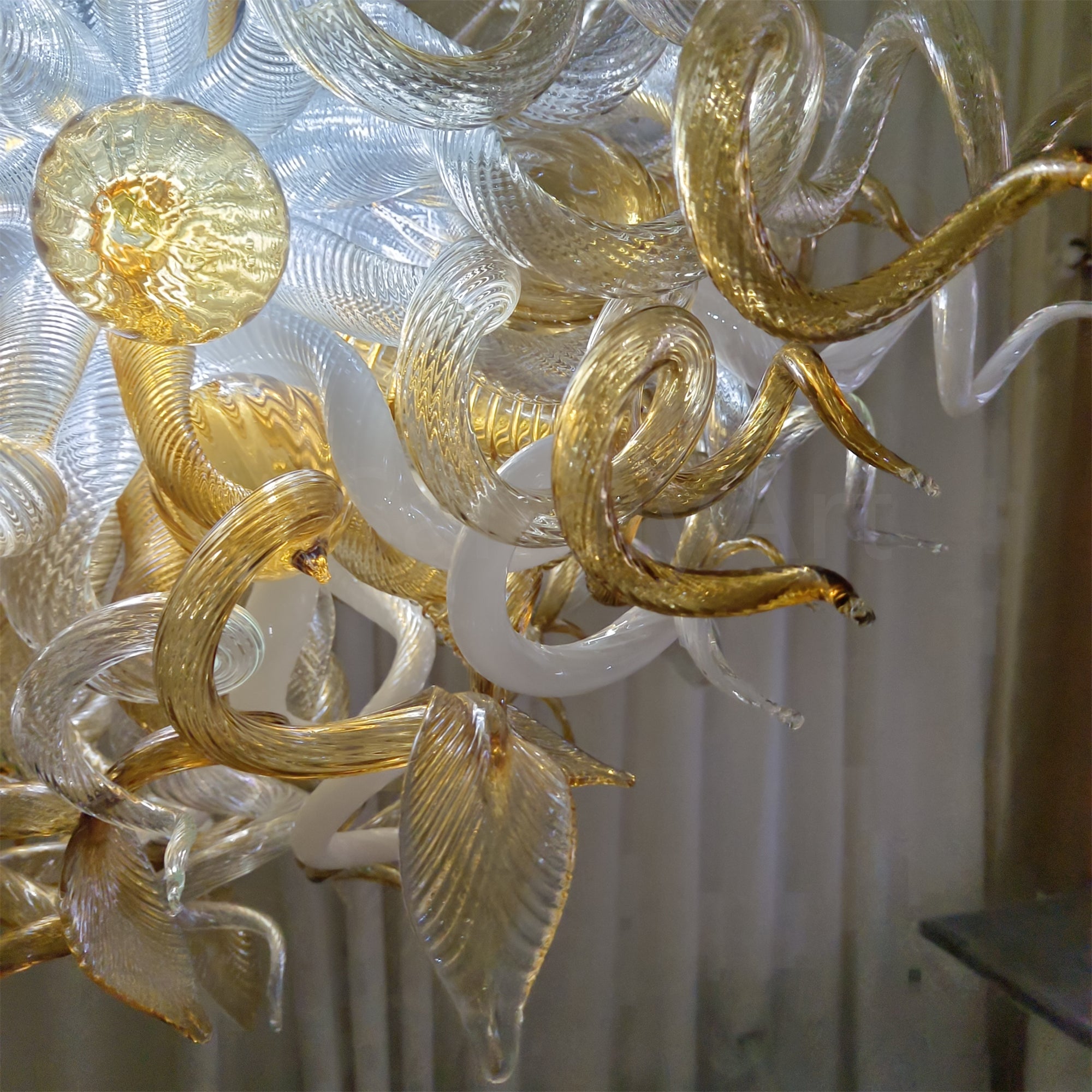 Amer color luxury style Blown glass chandelier for dining room