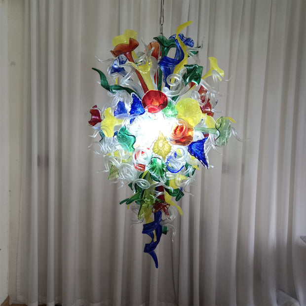 Colorful colored glaze Art glass chandelier for wedding part decoration